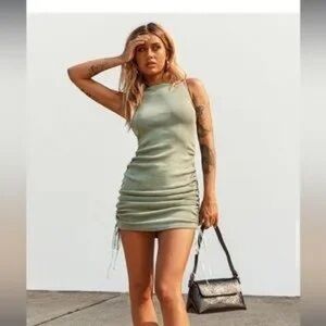 LIONESS Princess Polly Green Military Minds Mini Dress